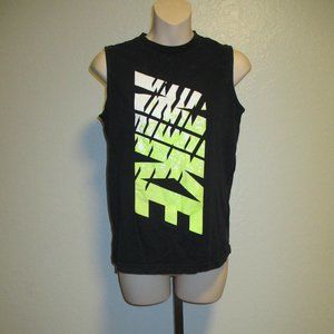Nike Black Green Sleeveless Pullover Sports Top